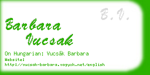 barbara vucsak business card